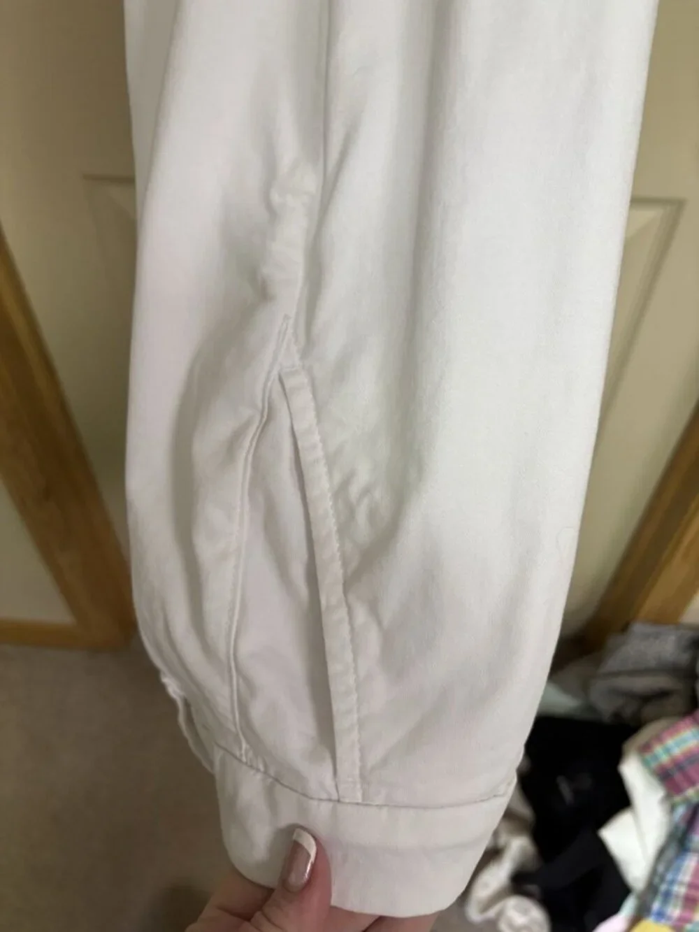 Tommy Hilfiger Women's Pants White Sz 12 Flat Front Chino Cotton 28" Inseam - Picture 8 of 11